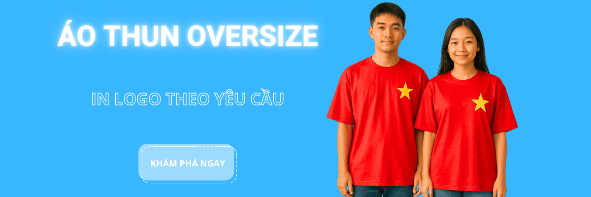 Áo thun oversize cotton in logo theo yêu cầu