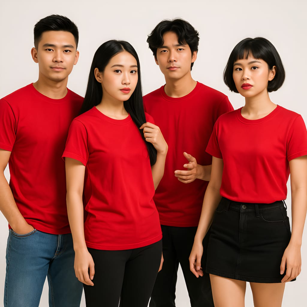 Áo lớp chất thun mè in logo theo yêu cầu