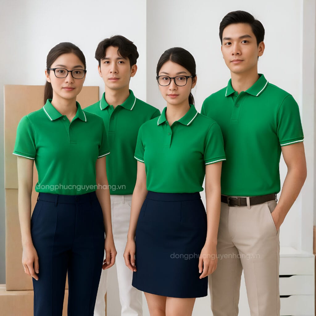 Áo thun màu xanh két